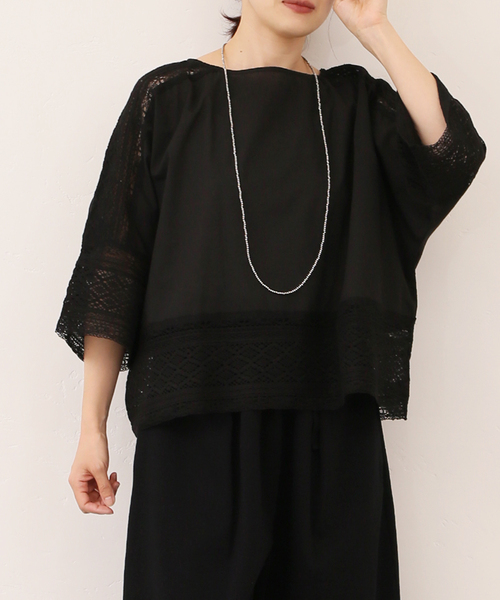 「JOURNAL STANDARD LUXE」 7分袖ブラウス FREE ブラック レディース_画像8