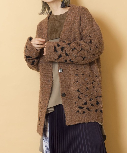 「OSMOSIS」 ニットカーディガン ONE SIZE グリーン レディース_画像2