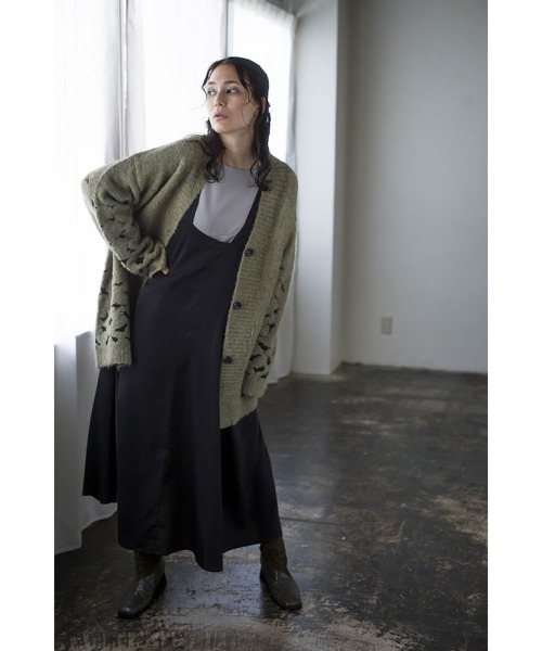 「OSMOSIS」 ニットカーディガン ONE SIZE グリーン レディース_画像6