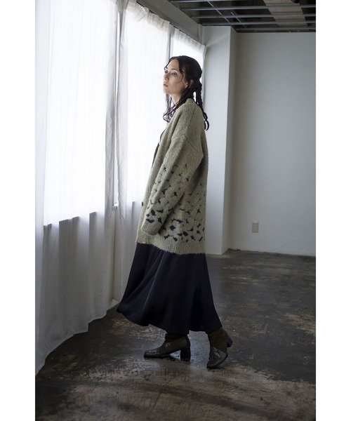 「OSMOSIS」 ニットカーディガン ONE SIZE グリーン レディース_画像7