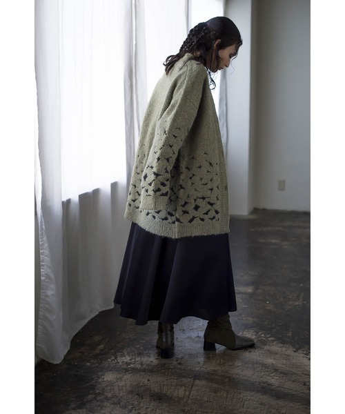 「OSMOSIS」 ニットカーディガン ONE SIZE グリーン レディース_画像8