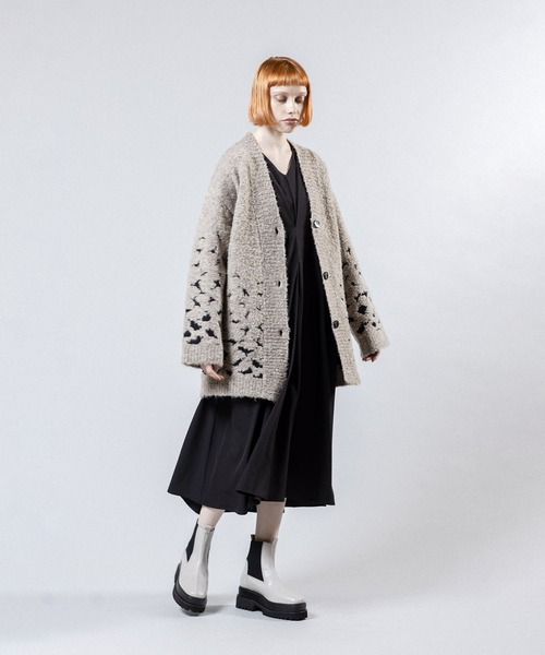 「OSMOSIS」 ニットカーディガン ONE SIZE グリーン レディース_画像10