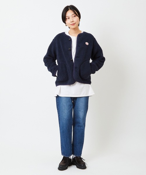 「Vincent et Mireille」 ノーカラージャケット 36 ナチュラル レディース_画像3