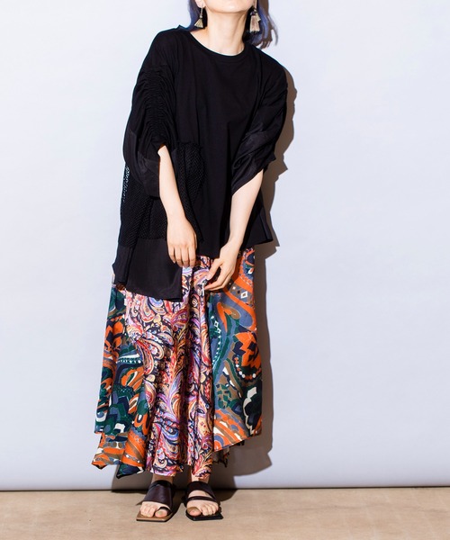 「OSMOSIS」 7分袖カットソー ONE SIZE ホワイト レディース_画像5