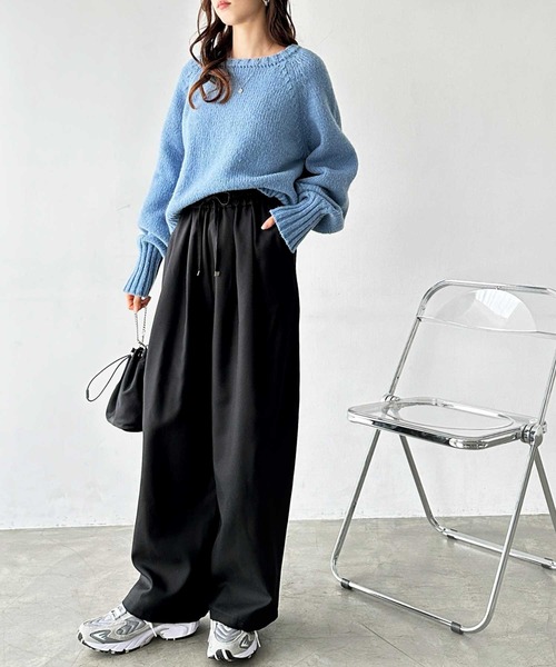 「GeeRA」 イージーパンツ SMALL チャコール レディース_画像3