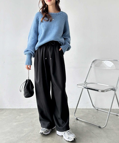 「GeeRA」 イージーパンツ SMALL チャコール レディース_画像4