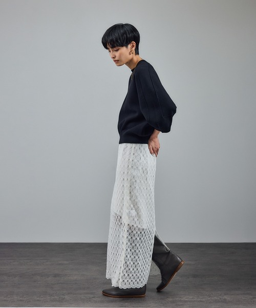 「SALON adam et rope'」 7分袖ニット FREE グレー レディース_画像5