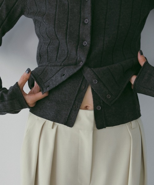 anuke（アンヌーク） カーディガン Cotton Layered Cardigan