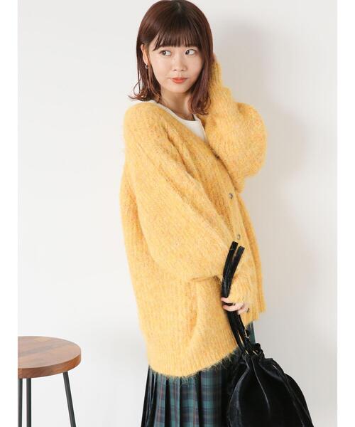 「ehka sopo」 ニットカーディガン F グリーン レディース_画像3