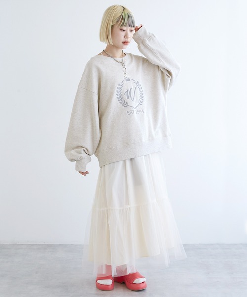 「w closet」 スウェットカットソー FREE オートミール レディース_画像2