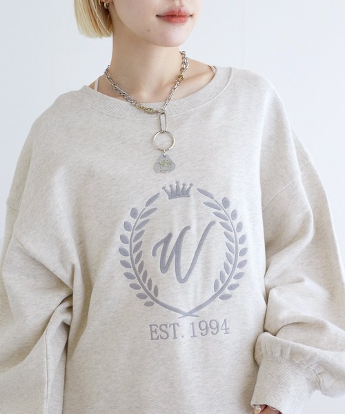 「w closet」 スウェットカットソー FREE オートミール レディース_画像4