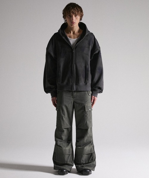 【grancy】カーゴパンツ GRANCY カーゴパンツ 「GRANCY」Shirred Damage design Cotton Pants