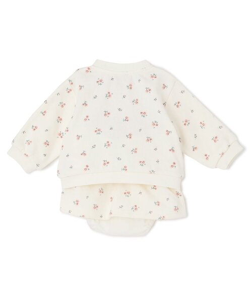 新品♡KP 花柄セットアップとシャーリングカットソーセット 150 petit main ベビー 「リンク」花柄ZIP＆スカパンセットアップ