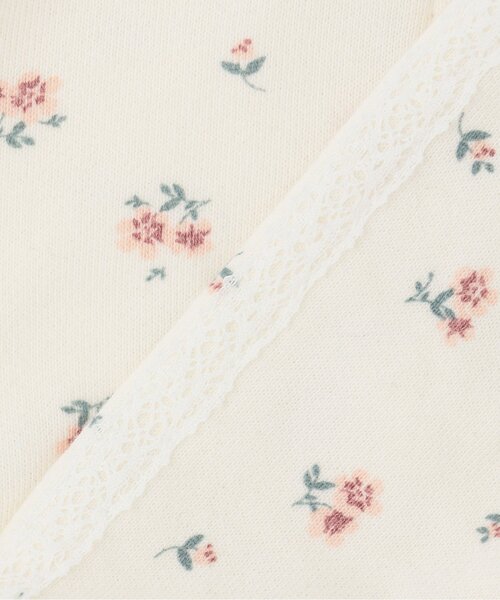 petit main ベビー 「リンク」花柄ZIP＆スカパンセットアップ