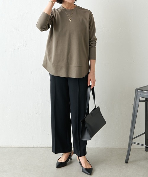 「COLLAGE GALLARDAGALANTE」 長袖カットソー FREE チャコールグレー レディース_画像3