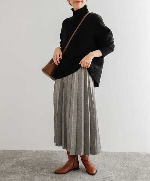 「URBAN RESEARCH DOORS」 プリーツスカート MEDIUM ブラウン レディースの画像