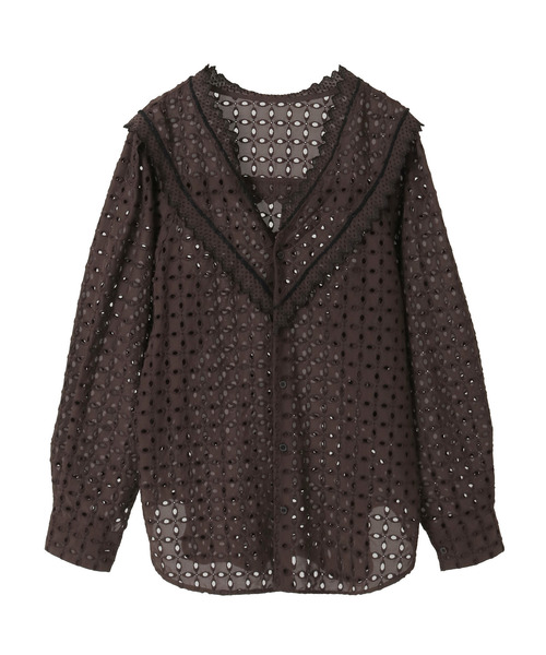 ブラウス シャツ 「CURRENTAGE/カレンテージ」Vintage Lace Blouse レディースの画像