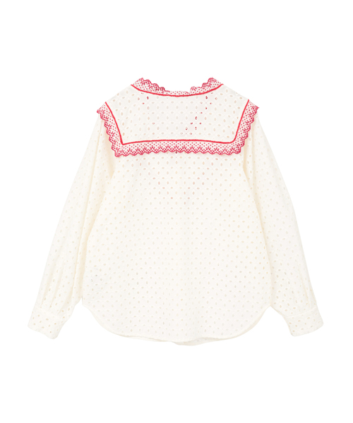ブラウス シャツ 「CURRENTAGE/カレンテージ」Vintage Lace Blouse レディースの画像