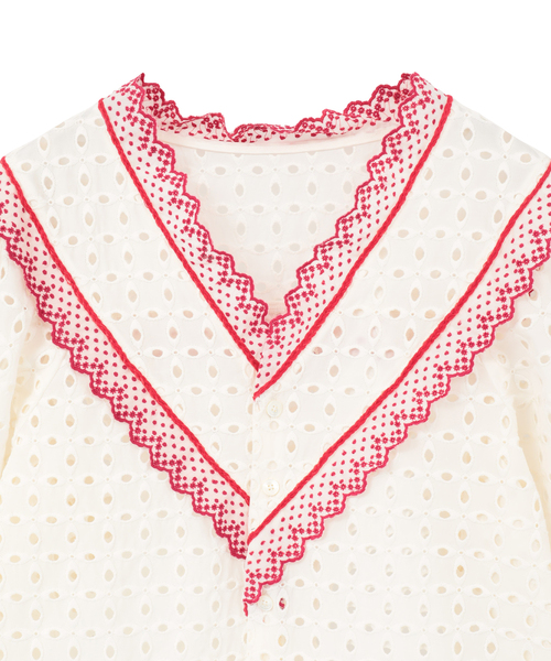 ブラウス シャツ 「CURRENTAGE/カレンテージ」Vintage Lace Blouse レディースの画像