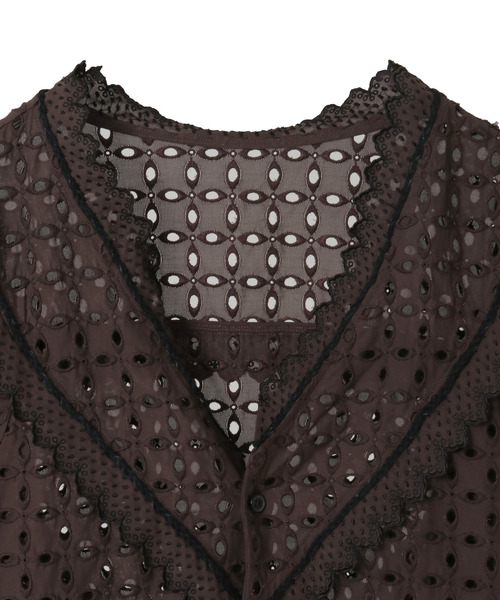 ブラウス シャツ 「CURRENTAGE/カレンテージ」Vintage Lace Blouse レディースの画像