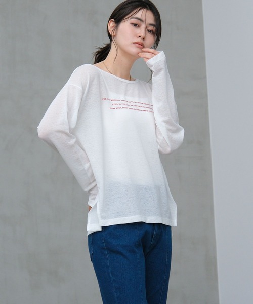 LAKOLE（ラコレ） tシャツ シアーアソートグラフィック長袖 / 660046