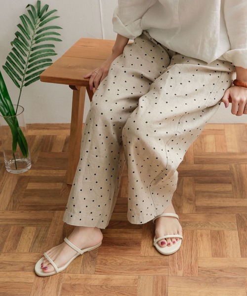 「URBAN RESEARCH DOORS」 イージーパンツ MEDIUM ブラック レディースの画像