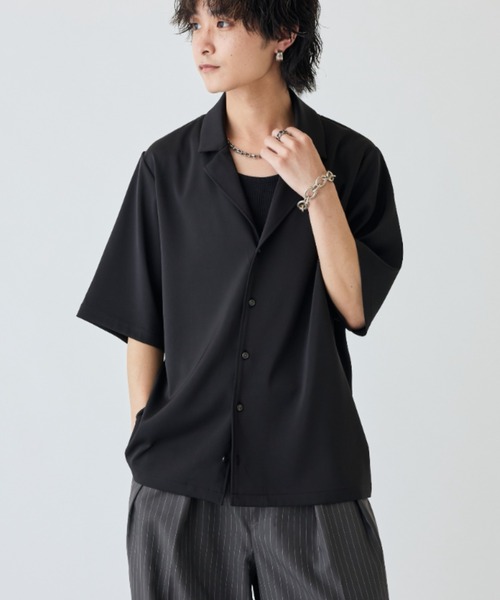 Lui's（ルイス） シャツ 半袖 サテンLUXオーバーシャツジャケット
