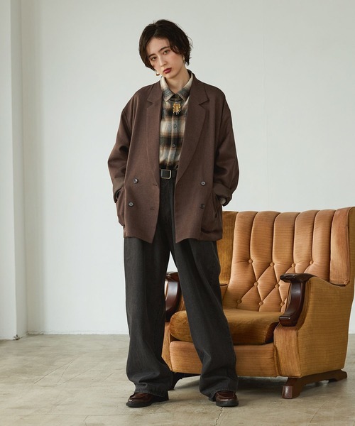「GEORGE'S」 テーラードジャケット MEDIUM ブラウン レディース_画像5