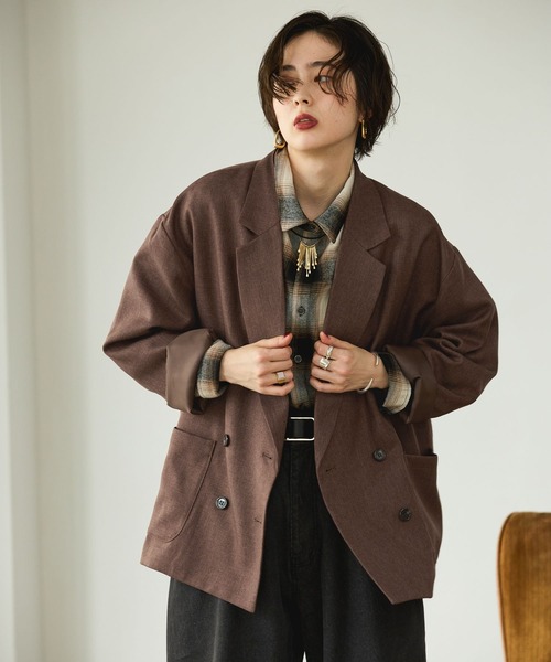 「GEORGE'S」 テーラードジャケット MEDIUM ブラウン レディース_画像9