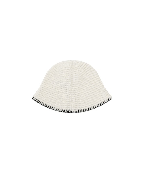 emis キャップ 帽子 HEART RUBBER PATCH KNIT BUCKET HAT レディース