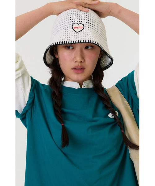 専用♡ 帽子6点 emis キャップ 帽子 HEART RUBBER PATCH KNIT BUCKET HAT レディース