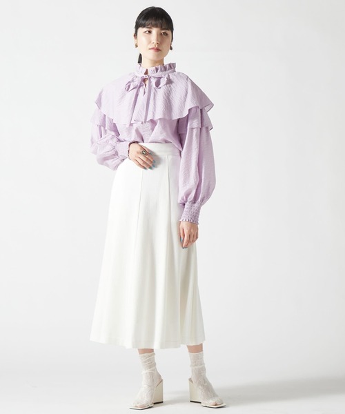 「TIARA」 ロングスカート 3 ベージュ レディース_画像5