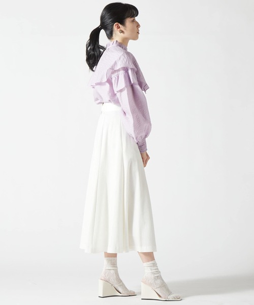「TIARA」 ロングスカート 3 ベージュ レディース_画像7