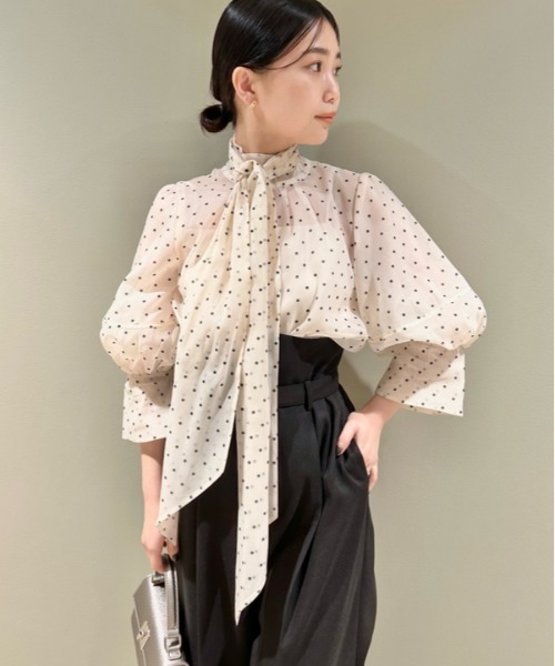「LILY BROWN」 7分袖ブラウス FREE ベージュ レディース_画像7