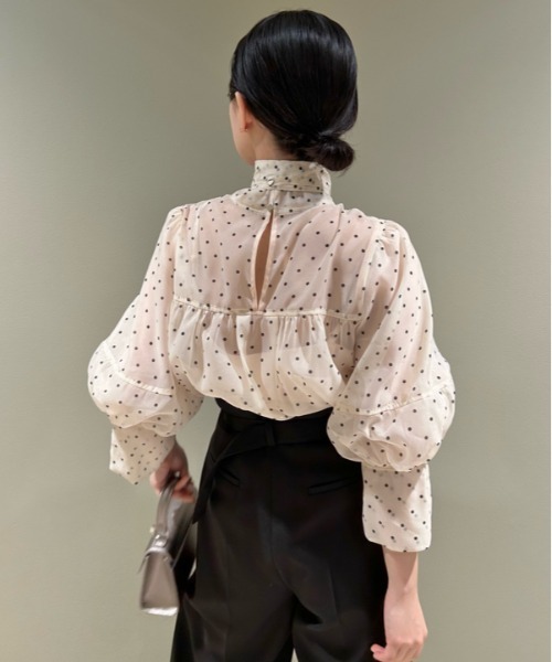 「LILY BROWN」 7分袖ブラウス FREE ベージュ レディース_画像9