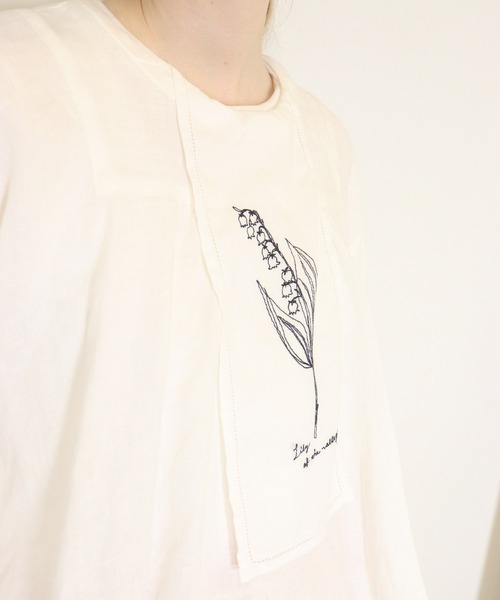 「haupia」 長袖ブラウス MEDIUM ベージュ レディース_画像5