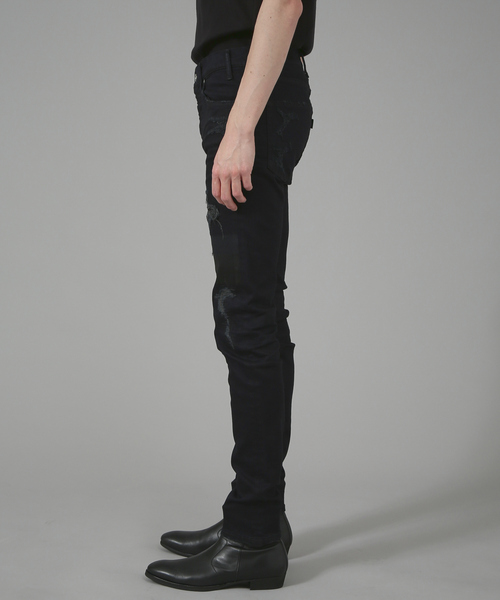 「5351 POUR LES HOMMES」 デニムパンツ 48 ブラック メンズ_画像5