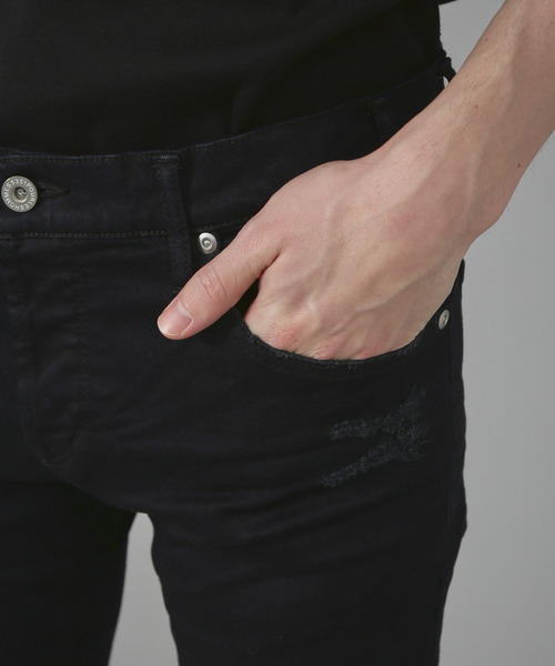 「5351 POUR LES HOMMES」 デニムパンツ 48 ブラック メンズ_画像9