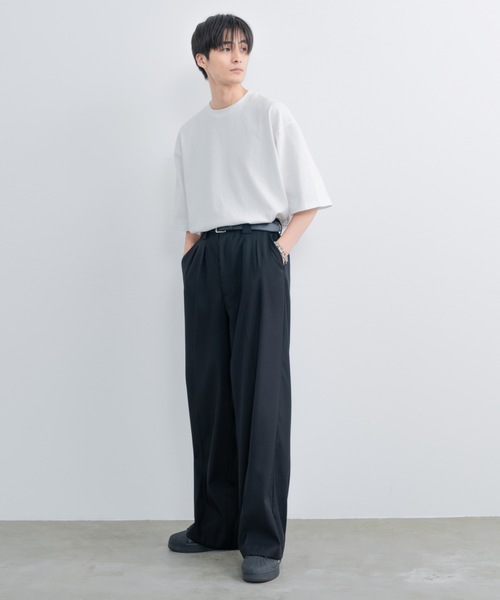 「SINSS」 スラックス SMALL チャコールグレー メンズ_画像3