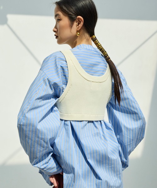 OMMO（オーエムエムオー） ベスト ジレ ROUND HEM SHORT KT BUSTIER