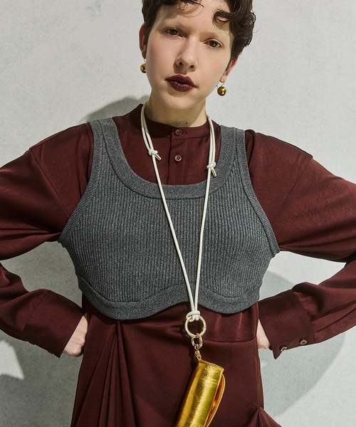 OMMO（オーエムエムオー） ベスト ジレ ROUND HEM SHORT KT BUSTIER