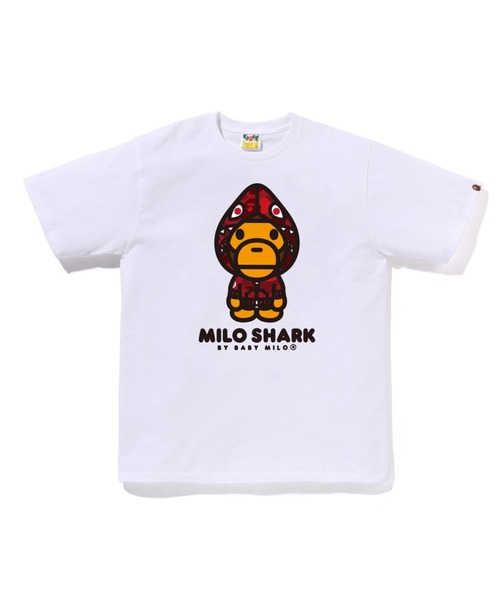 A BATHING APE（アベイシングエイプ） tシャツ COLOR CAMO MILO SHARK