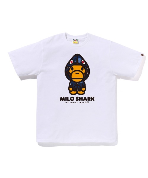 A BATHING APE（アベイシングエイプ） tシャツ COLOR CAMO MILO SHARK