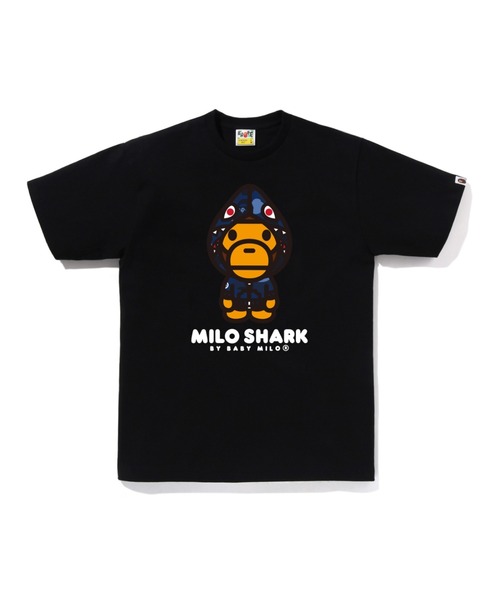 A BATHING APE（アベイシングエイプ） tシャツ COLOR CAMO MILO SHARK