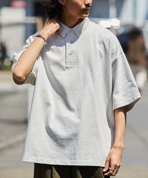 「FREAK'S STORE」 半袖ポロシャツ LARGE ブラック メンズ_画像7