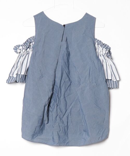 「Re.Verofonna」 半袖ブラウス MEDIUM ブルー レディース_画像2