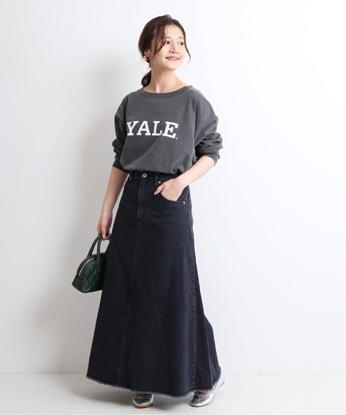 定価¥43,000 新品 ♡ 未使用品 Le poete スカート　L SLOBE IENA スカート デニム LE DENIM フレアーカットオフスカート
