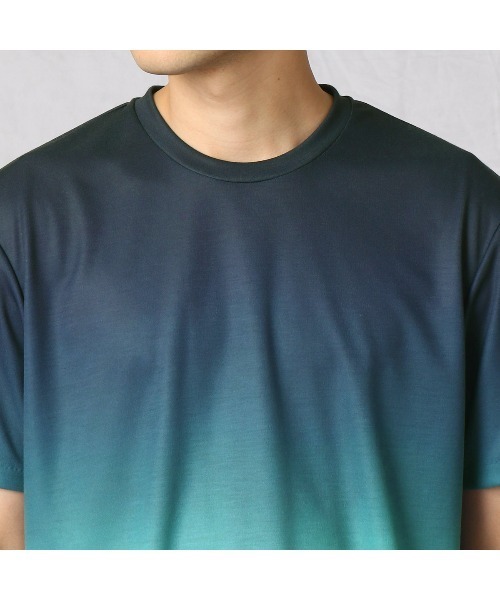 COMME CA MEN tシャツ グラデーションプリントTシャツ メンズ