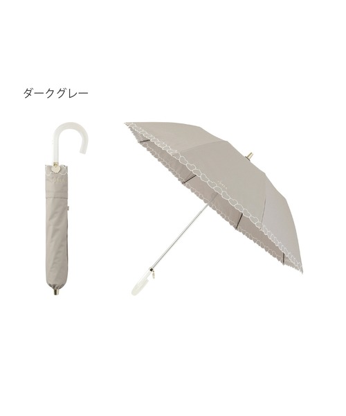 新品★フルラ★FURLA★ハート刺繍 晴雨兼用折りたたみ日傘 雨傘★ピンク フルラ FURLA FURLA フルラ 晴雨兼用日傘 折りたたみ傘 ハート裾