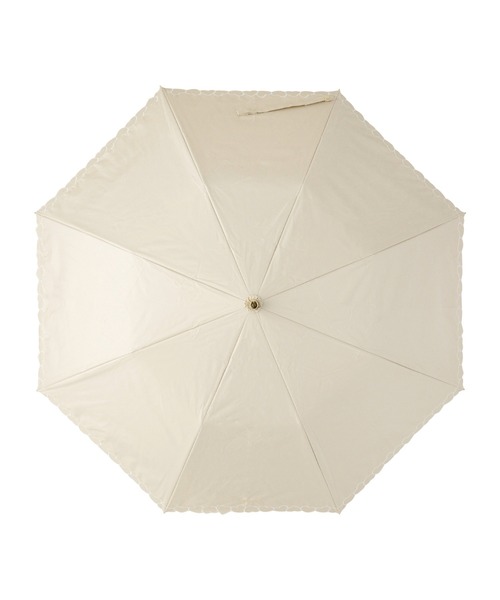 新品★フルラ★FURLAハート刺繍 晴雨兼用2段折りたたみ日傘雨傘★ベージュ FURLA (フルラ) ハート刺繍 UV 晴雨兼用 折りたたみ日傘 (FURLA